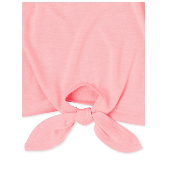 NWT Children’s Place Pink Tie Front Top XS (4) - Picture 3 of 3